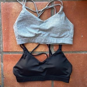 Iight support strappy v-neck sports bras old navy